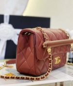 chanel as4151 small flap bag with top handle lambskin wenge wood wine red 004 luxibags.ru .jpg