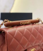 chanel as4151 small flap bag with top handle lambskin wenge wood wine red 006 luxibags.ru .jpg