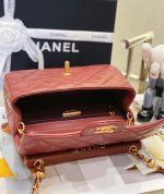 chanel as4151 small flap bag with top handle lambskin wenge wood wine red 007 luxibags.ru .jpg