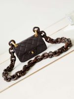 chanel as4165 mini flap bag lambskin wenge wood gold tone metal dark brown 001 luxibags.ru .jpg