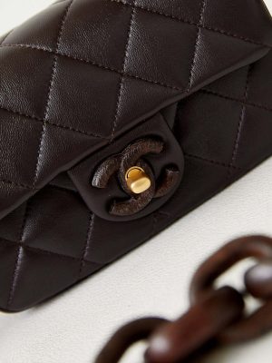 chanel as4165 mini flap bag lambskin wenge wood gold tone metal dark brown 002 luxibags.ru .jpg