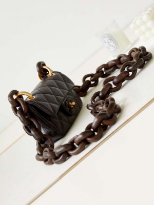 chanel as4165 mini flap bag lambskin wenge wood gold tone metal dark brown 003 luxibags.ru .jpg