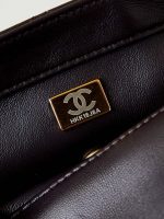 chanel as4165 mini flap bag lambskin wenge wood gold tone metal dark brown 008 luxibags.ru .jpg