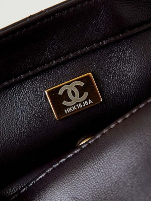 chanel as4165 mini flap bag lambskin wenge wood gold tone metal dark brown 008 luxibags.ru .jpg