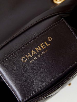 chanel as4165 mini flap bag lambskin wenge wood gold tone metal dark brown 009 luxibags.ru .jpg