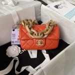 chanel as4165 mini flap bag lambskin wenge wood gold tone metal orange 001 luxibags.ru .jpg