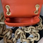 chanel as4165 mini flap bag lambskin wenge wood gold tone metal orange 006 luxibags.ru .jpg
