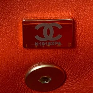 chanel as4165 mini flap bag lambskin wenge wood gold tone metal orange 008 luxibags.ru .jpg