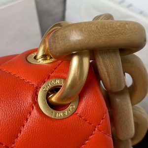 chanel as4165 mini flap bag lambskin wenge wood gold tone metal orange 009 luxibags.ru .jpg