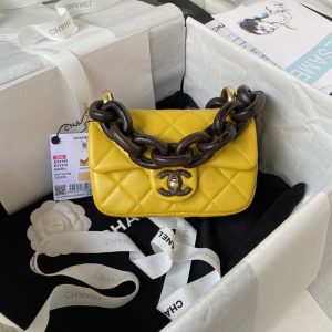 chanel as4165 mini flap bag lambskin wenge wood gold tone metal yellow 001 luxibags.ru .jpg