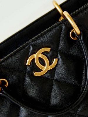 chanel as4188 small hobo bag shiny lambskin gold metal black 002 luxibags.ru .jpg