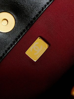 chanel as4188 small hobo bag shiny lambskin gold metal black 008 luxibags.ru .jpg