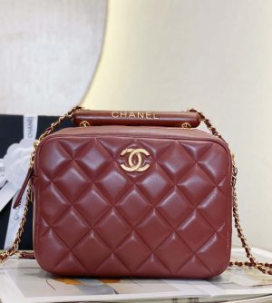 chanel as4198 mini bowling bag lambskin wenge wood wine red 001 luxibags.ru .jpg