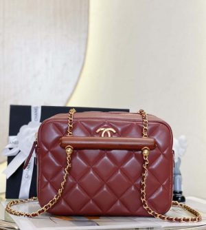 chanel as4198 mini bowling bag lambskin wenge wood wine red 003 luxibags.ru .jpg