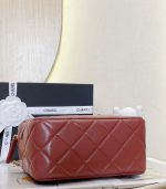 chanel as4198 mini bowling bag lambskin wenge wood wine red 006 luxibags.ru .jpg