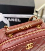 chanel as4198 mini bowling bag lambskin wenge wood wine red 007 luxibags.ru .jpg