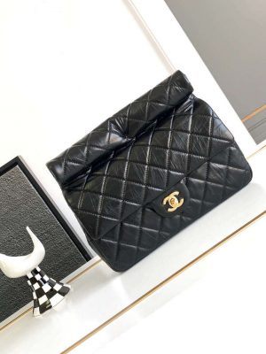 chanel as4199 clutch lambskin jersey gold tone metal black 01 luxibags.ru .jpg