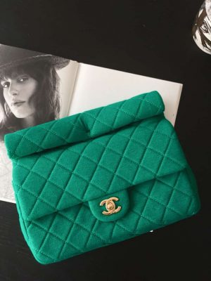 chanel as4199 clutch wool jersey gold tone metal dark green 02 luxibags.ru .jpg