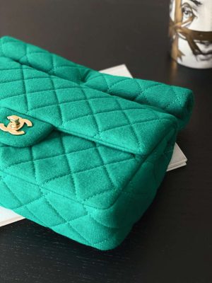 chanel as4199 clutch wool jersey gold tone metal dark green 08 luxibags.ru .jpg