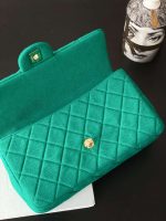 chanel as4199 clutch wool jersey gold tone metal dark green 09 luxibags.ru .jpg