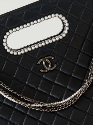 chanel as4223 large shopping bag aged shiny lambskin crystal pearls black metal black 002 luxibags.ru .jpg