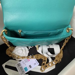 chanel as4231 small flap bag lambskin green 007 luxibags.ru .jpg
