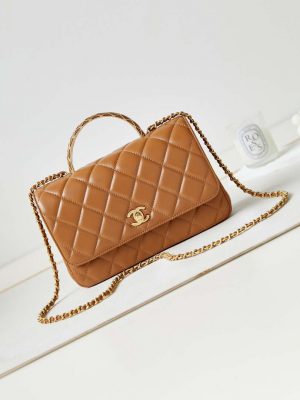 chanel as4232 small flap bag with top handle lambskin brown 001 luxibags.ru .jpg