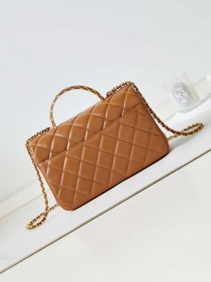 chanel as4232 small flap bag with top handle lambskin brown 004 luxibags.ru .jpg