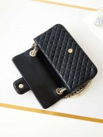 chanel as4245 flap bag lambskin with pearl metal chain black 007 luxibags.ru .jpg