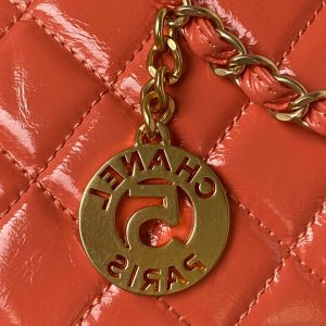 chanel as4323 small hobo bag shiny crumpled calfskin gold metal orange 005 luxibags.ru .jpg