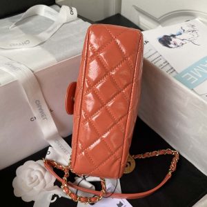 chanel as4323 small hobo bag shiny crumpled calfskin gold metal orange 006 luxibags.ru .jpg