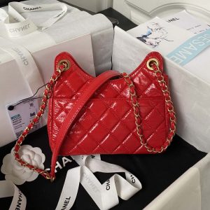 chanel as4323 small hobo bag shiny crumpled calfskin gold metal red 002 luxibags.ru .jpg