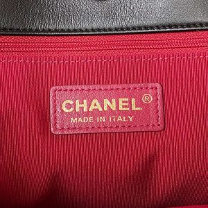 chanel as4359 shopping bag shiny lambskin gold metal black 008 luxibags.ru .jpg