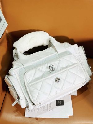 chanel as4364 large bowling bag nylon silver tone metal white 01 luxibags.ru .jpg
