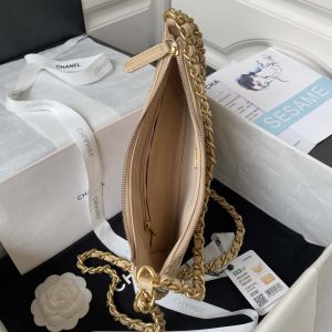 chanel as4368 large hobo bag shiny crumpled lambskin gold tone metal apricot 006 luxibags.ru .jpg