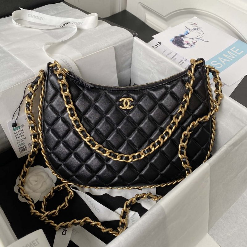 chanel as4368 large hobo bag shiny crumpled lambskin gold tone metal black 001 luxibags.ru .jpg