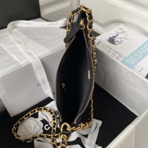 chanel as4368 large hobo bag shiny crumpled lambskin gold tone metal black 007 luxibags.ru .jpg