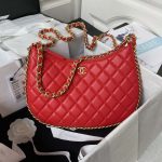 chanel as4368 large hobo bag shiny crumpled lambskin gold tone metal red 001 luxibags.ru .jpg