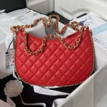 chanel as4368 large hobo bag shiny crumpled lambskin gold tone metal red 002 luxibags.ru .jpg