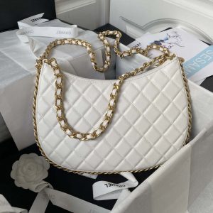 chanel as4368 large hobo bag shiny crumpled lambskin gold tone metal white 002 luxibags.ru .jpg