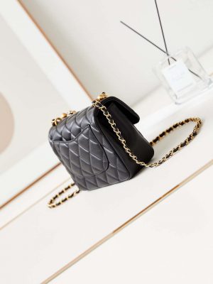 chanel as4384 mini flap bag pearly lambskin imitation pearls gold tone metal black 04 luxibags.ru .jpg