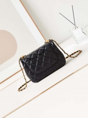 chanel as4384 mini flap bag pearly lambskin imitation pearls gold tone metal black 05 luxibags.ru .jpg