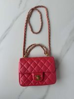 chanel as4384 mini flap bag pearly lambskin imitation pearls gold tone metal red 06 luxibags.ru .jpg