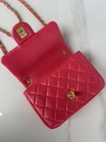 chanel as4384 mini flap bag pearly lambskin imitation pearls gold tone metal red 07 luxibags.ru .jpg
