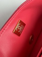 chanel as4384 mini flap bag pearly lambskin imitation pearls gold tone metal red 09 luxibags.ru .jpg