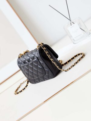 chanel as4385 mini flap bag pearly lambskin imitation pearls gold tone metal black 03 luxibags.ru .jpg