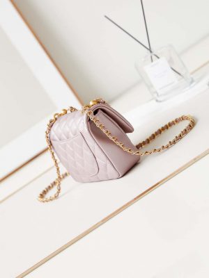 chanel as4385 mini flap bag pearly lambskin imitation pearls gold tone metal pink 04 luxibags.ru .jpg