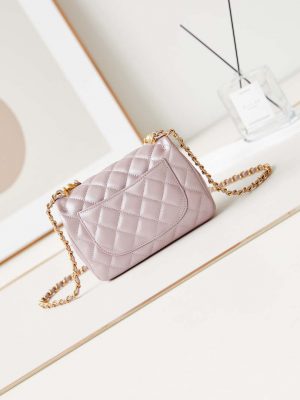 chanel as4385 mini flap bag pearly lambskin imitation pearls gold tone metal pink 05 luxibags.ru .jpg