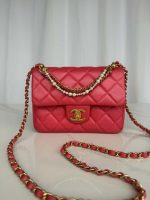 chanel as4385 mini flap bag pearly lambskin imitation pearls gold tone metal red 01 luxibags.ru .jpg