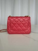 chanel as4385 mini flap bag pearly lambskin imitation pearls gold tone metal red 03 luxibags.ru .jpg